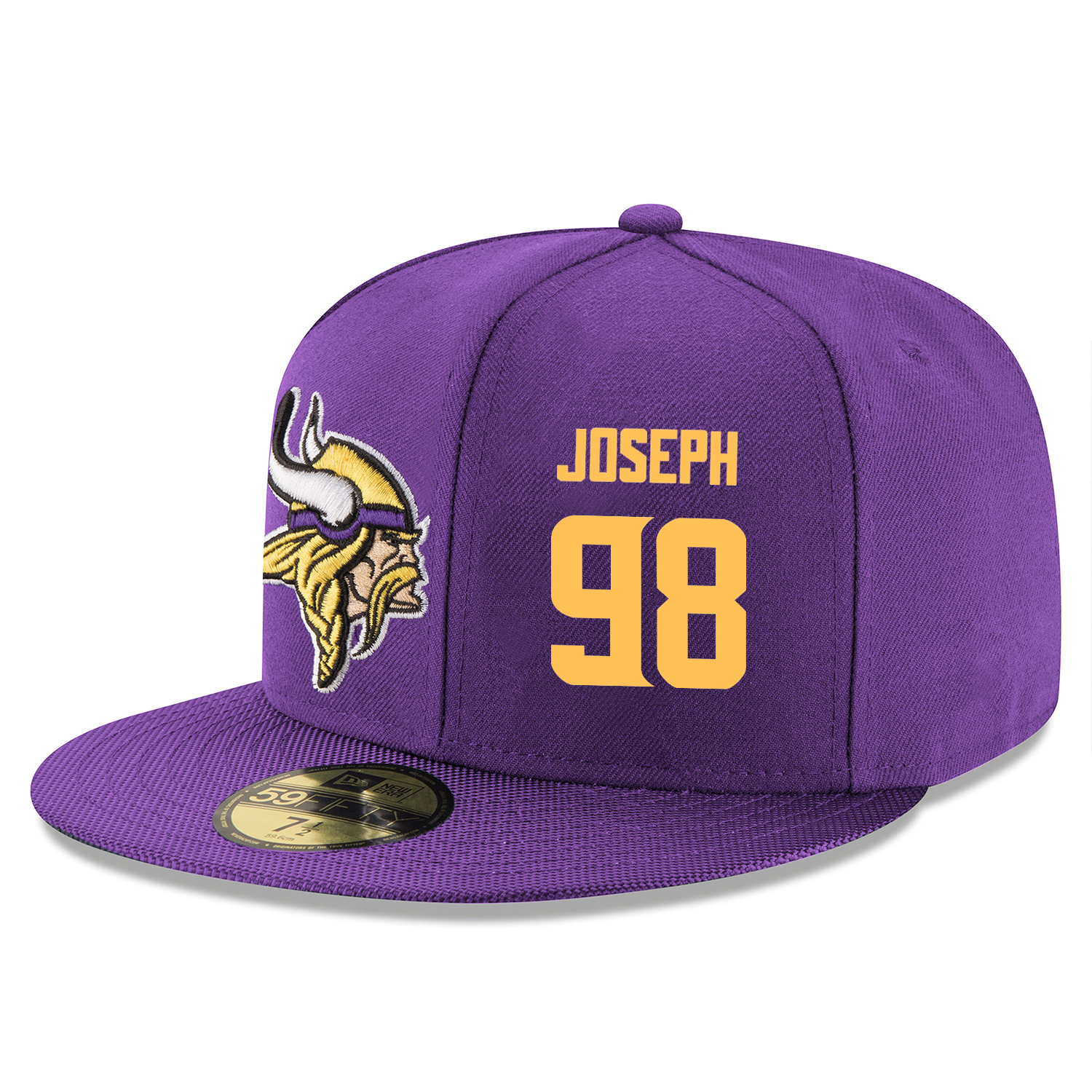 NFL Minnesota Vikings #98 Linval Joseph Stitched Snapback Adjustable Player Hat - Purple/Gold